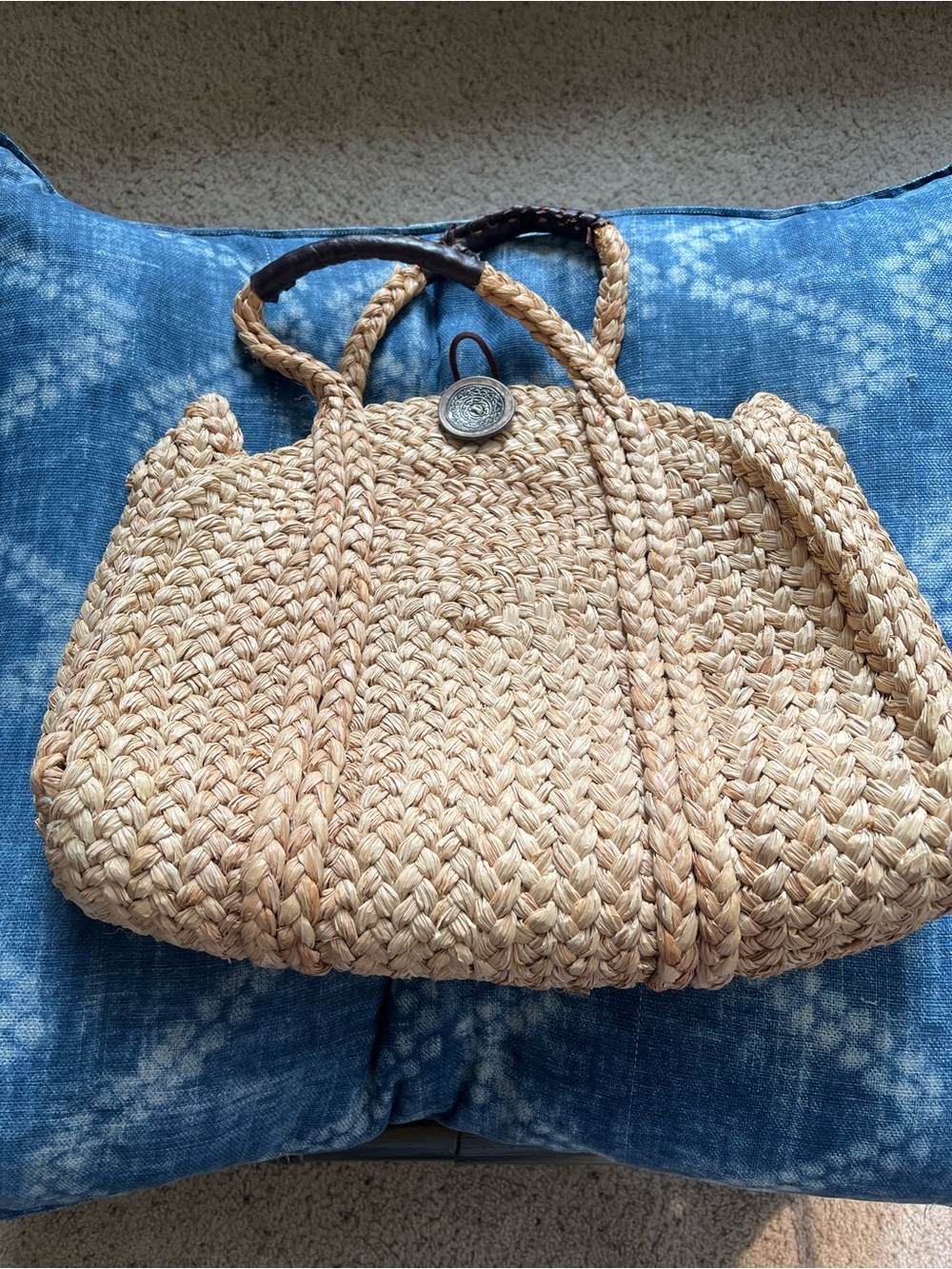 Tommy Bahama Woven Straw Tote Bag